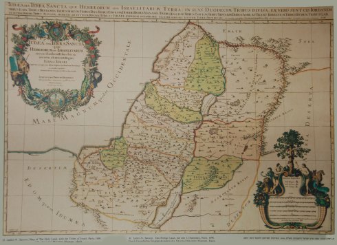 Antiguo mapa de Israel, 1650
