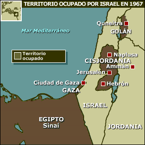 Territorios ocupados por Israel, 1967